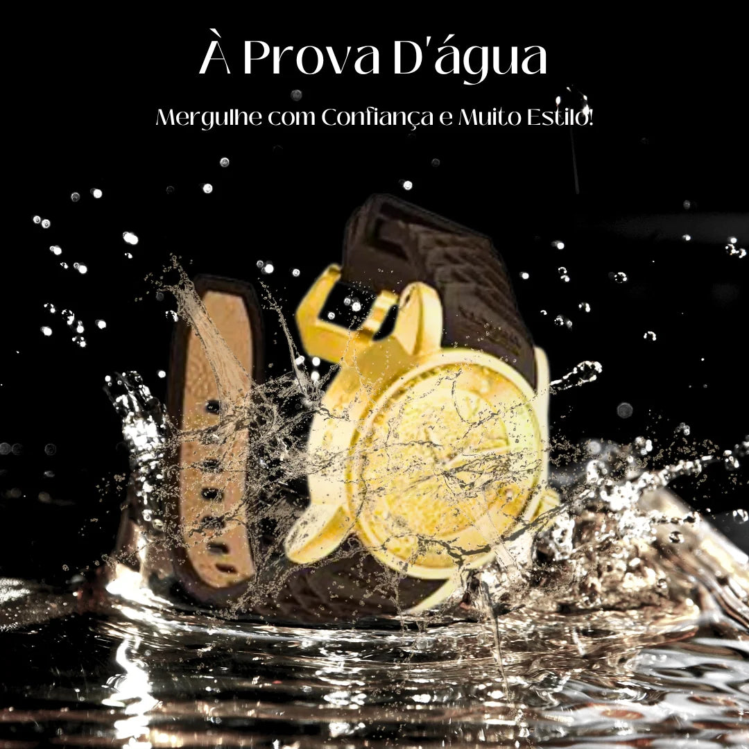 Invicta Yakuza Banhado a Prata e Ouro 18K A Prova D'água