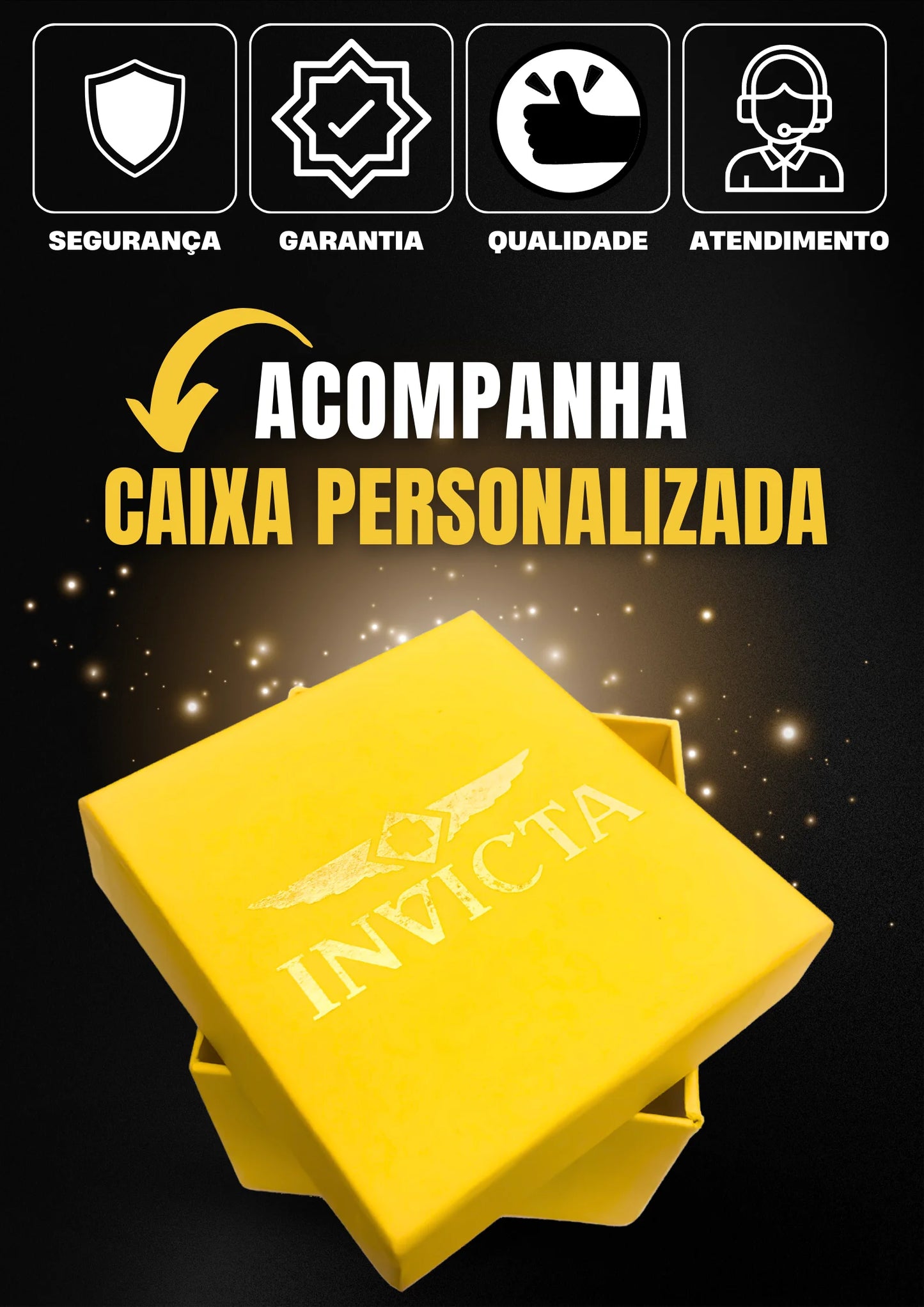 Invicta Yakuza Banhado a Prata e Ouro 18K A Prova D'água