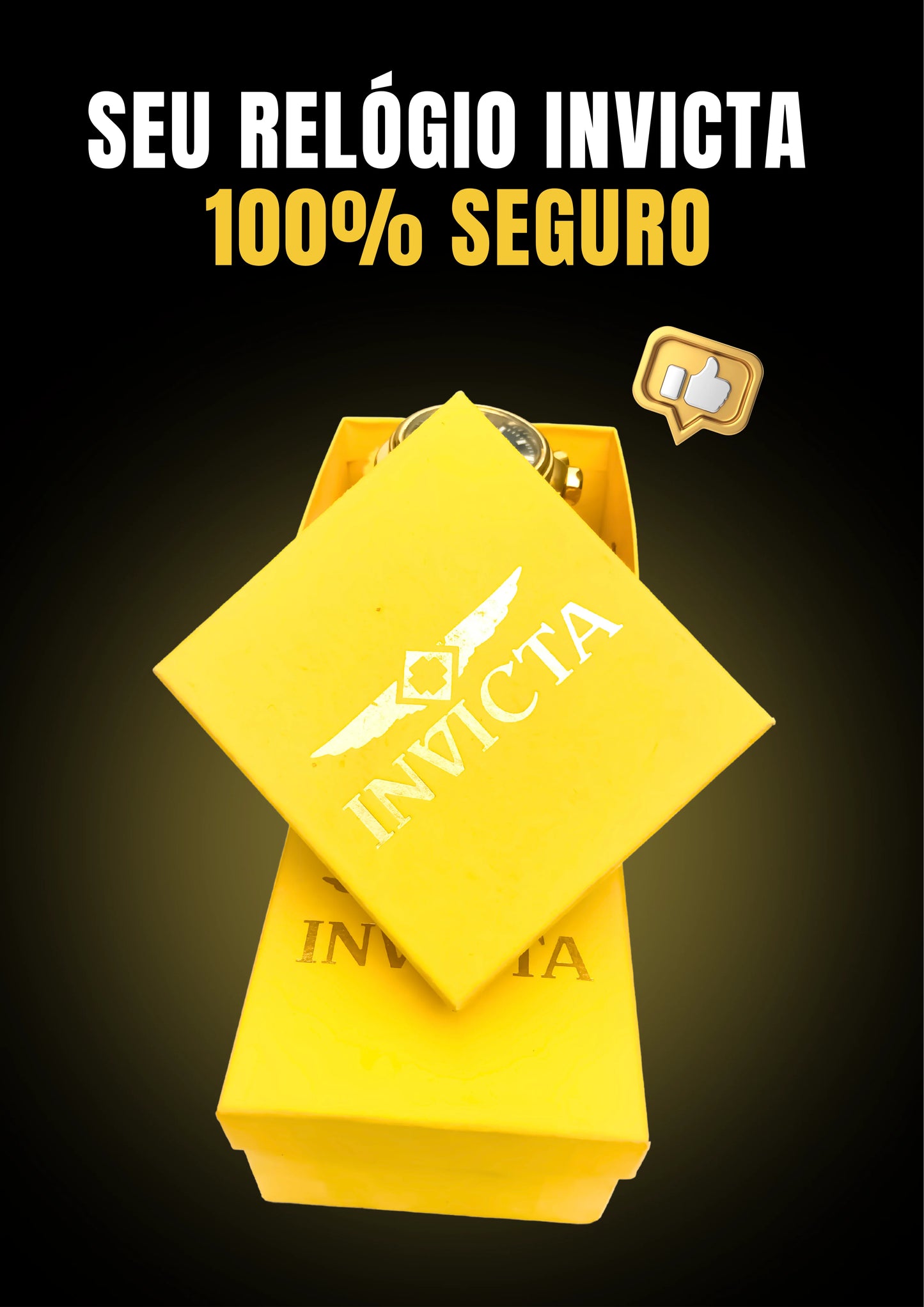 Invicta Yakuza Banhado a Prata e Ouro 18K A Prova D'água
