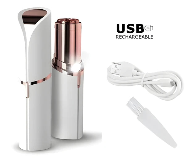 Depilador Batom Portátil Facial para Rosto, Aparador de Pelos USB