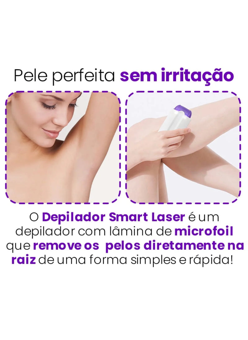 Mini depilador elétrico facial e corporal feminino, recarregável.