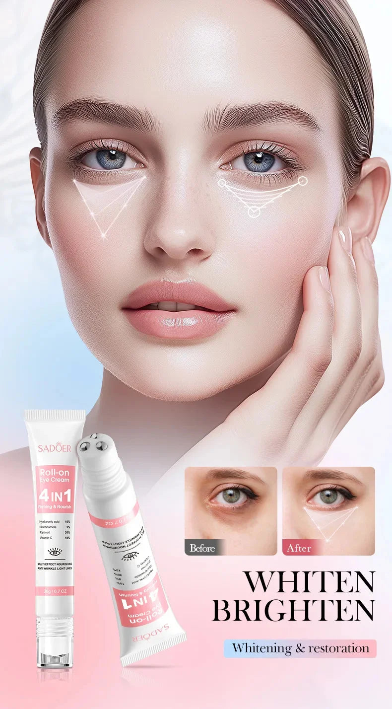 Instant Eye Bag Removal Cream Collagen Anti-Wrinkle Fade Fine Lines Firming Skin Anti Dark Circle Puffiness Brighten Eye Care
