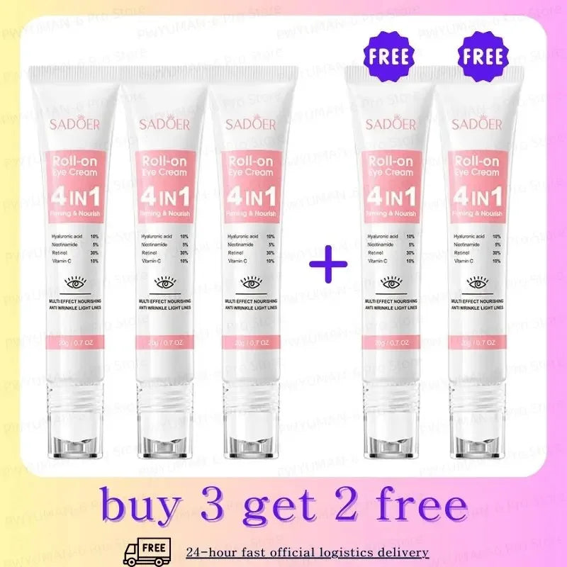 Instant Eye Bag Removal Cream Collagen Anti-Wrinkle Fade Fine Lines Firming Skin Anti Dark Circle Puffiness Brighten Eye Care